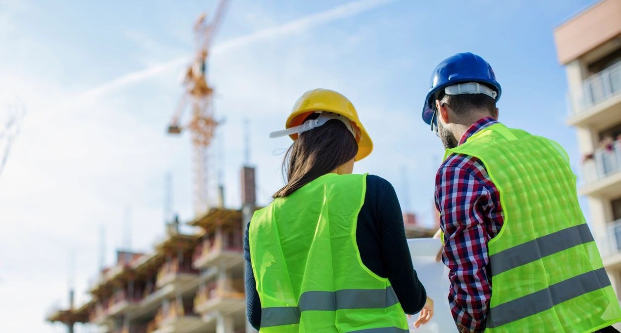 WHS consultant conducting a site walk-through with an Adelaide business owner.